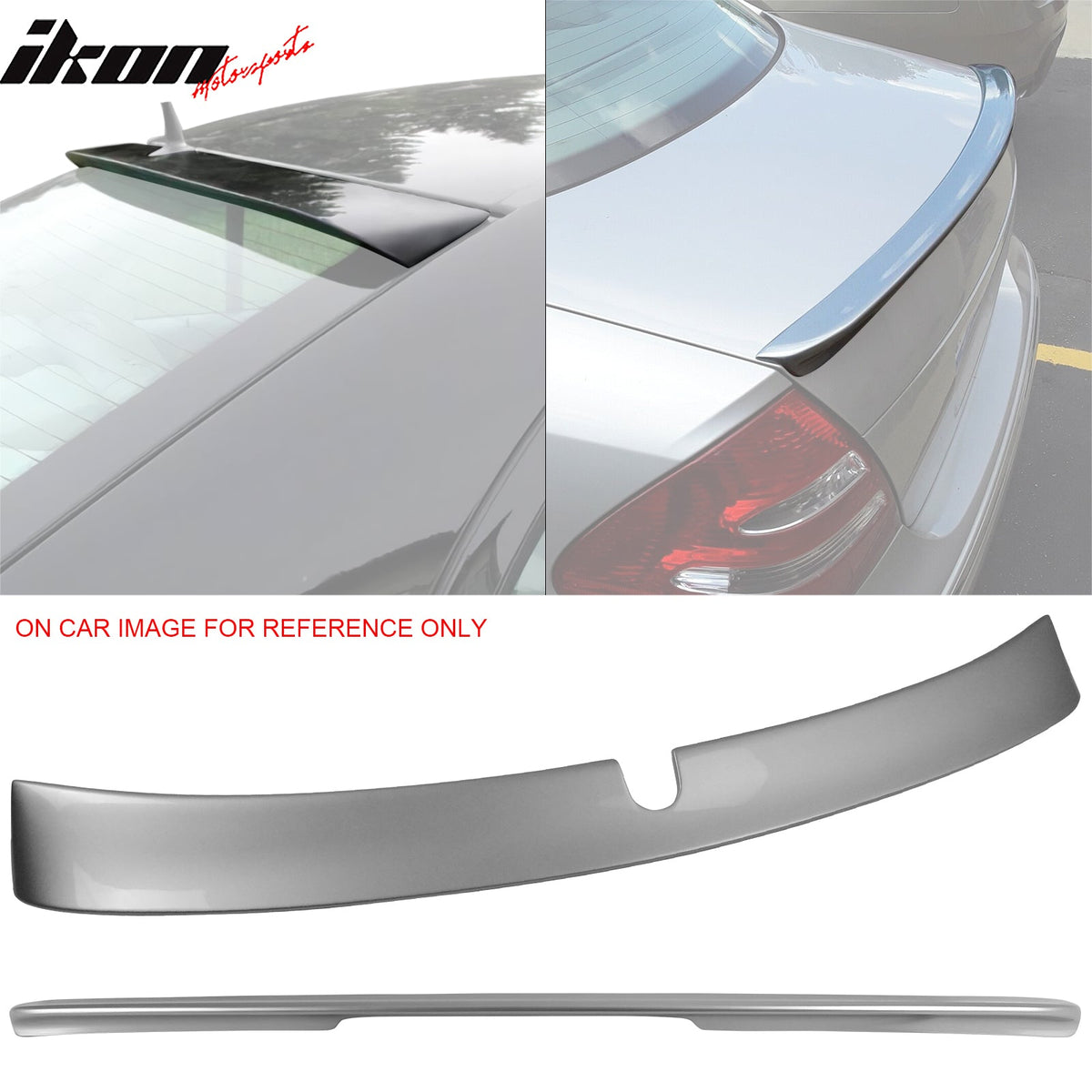 Trunk Spoiler & Roof Wing for Mercedes W211 2003-2005 #775 Iridium Silver Metallic