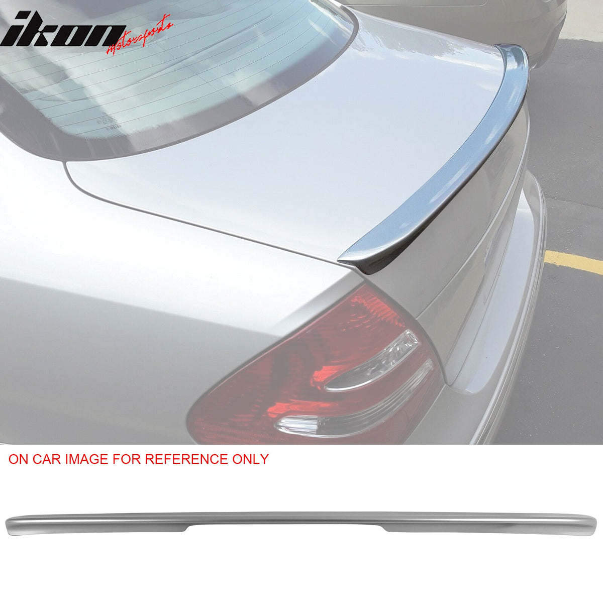 Trunk Spoiler & Roof Wing for Mercedes W211 2003-2005 #775 Iridium Silver Metallic