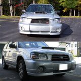 2003-2005 Subaru Forester DS Style Unpainted Black Front Bumper Lip PU