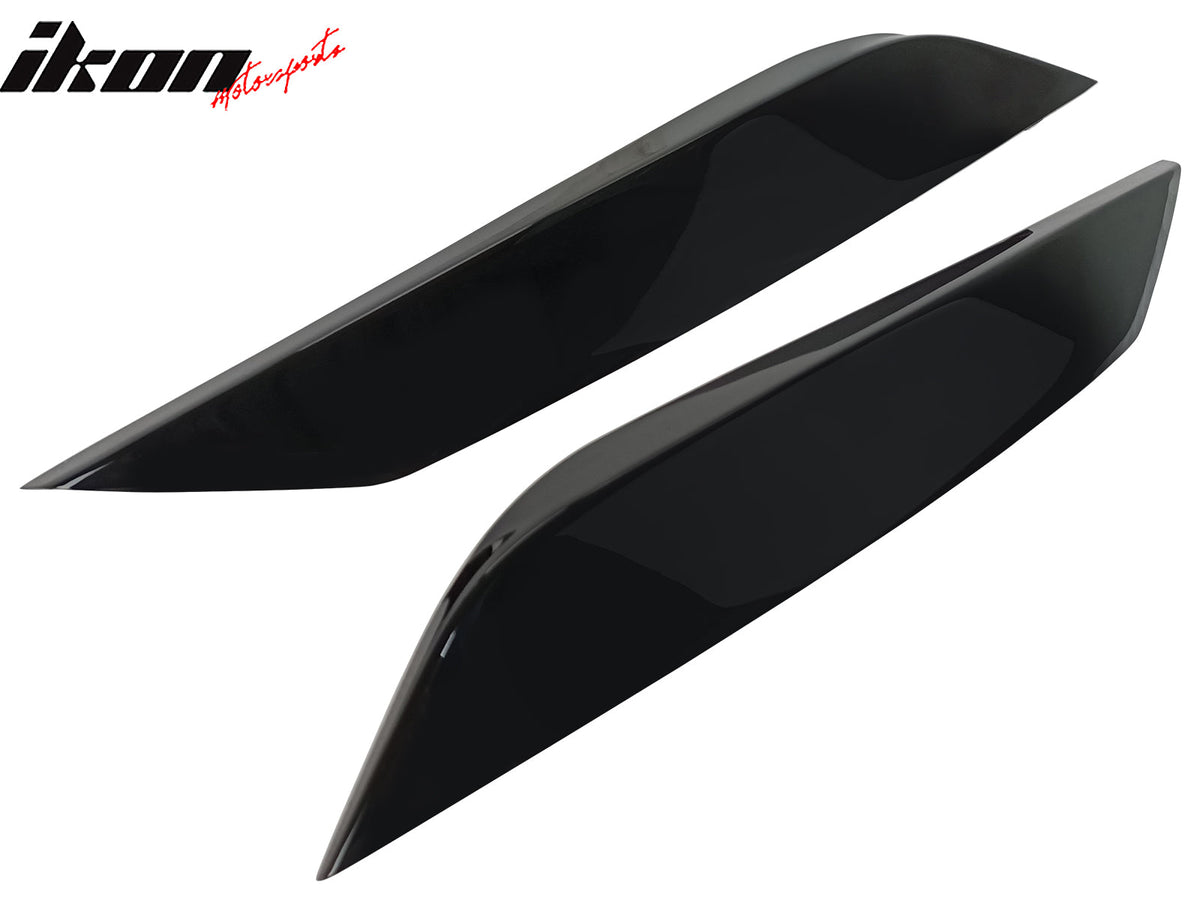 2003-2009 Nissan 350Z Painted #KH3 Black Headlight Eyelids Eyebrows