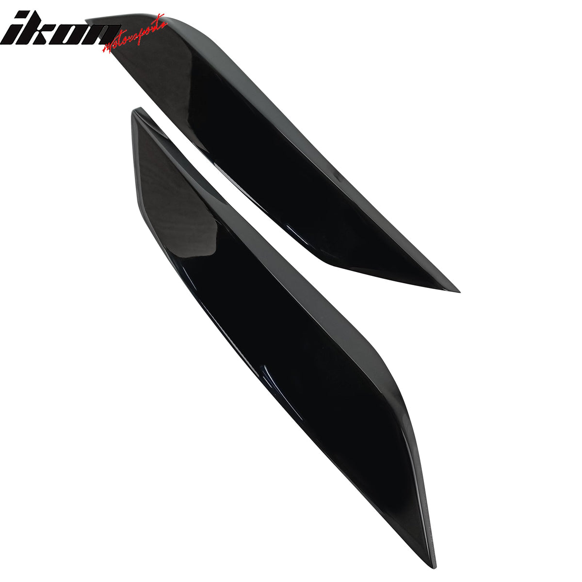 2003-2009 Nissan 350Z Painted #KH3 Black Headlight Eyelids Eyebrows