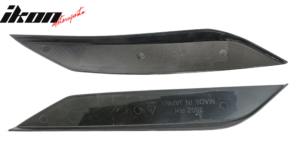 2003-2009 Nissan 350Z Painted #KH3 Black Headlight Eyelids Eyebrows