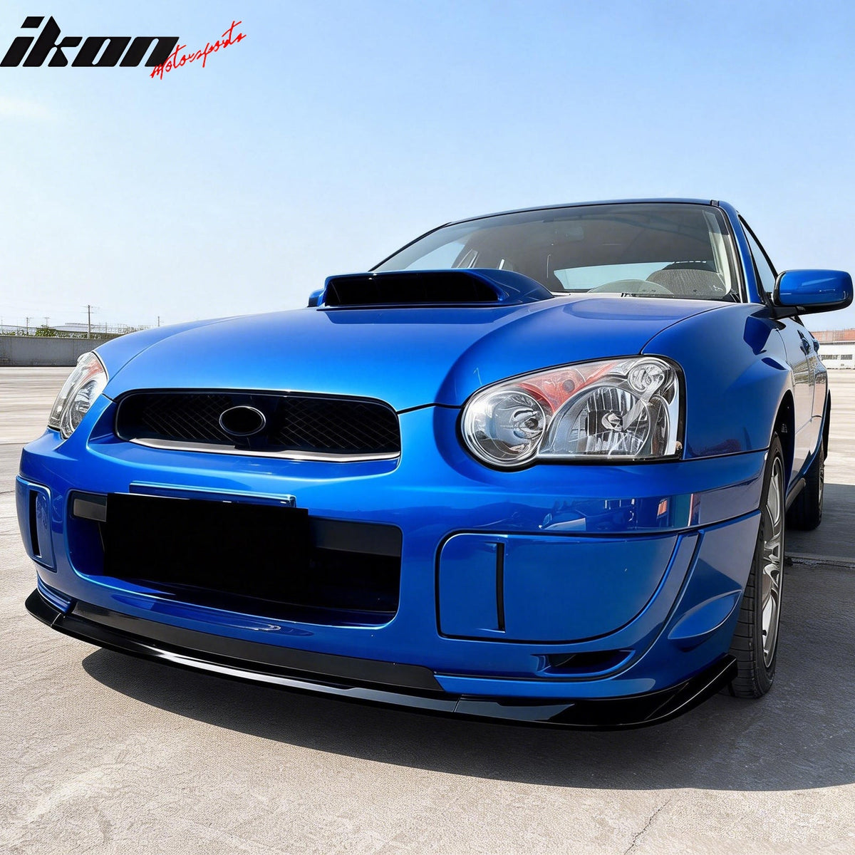 2004-2005 Subaru Impreza WRX STI Style Gloss Black Front Bumper Lip PP