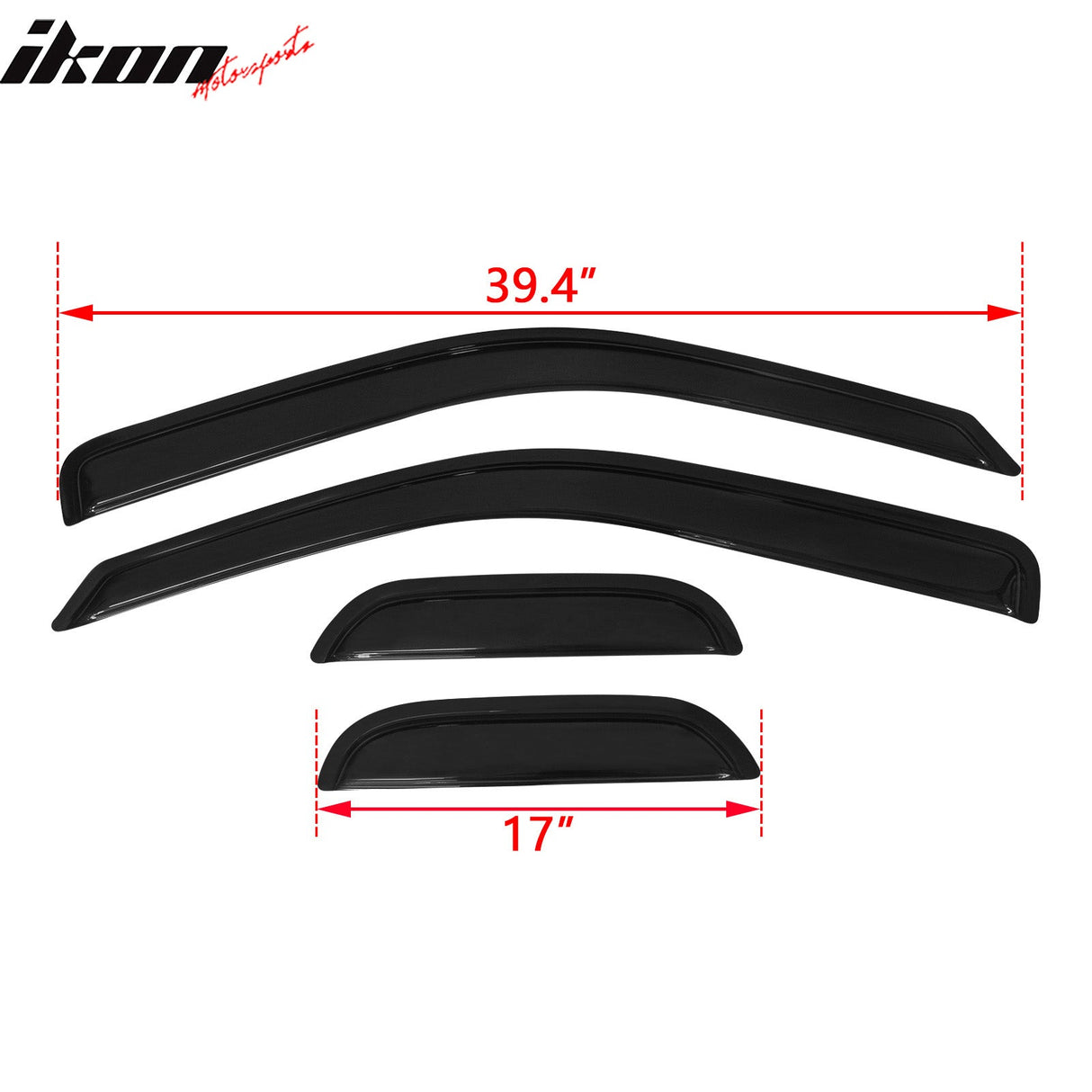 2004-2012 Chevy Colorado GMC Canyon Extended Cab Visor Windows Acrylic