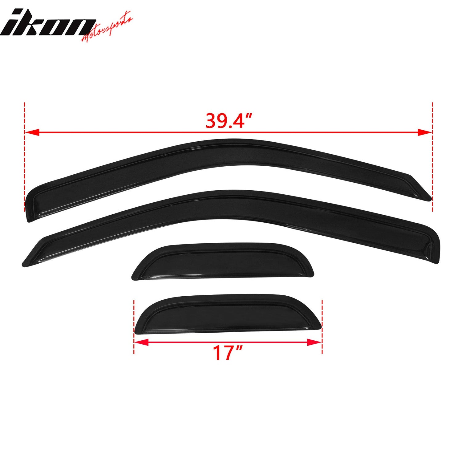 2004-2012 Chevy Colorado GMC Canyon Extended Cab Visor Windows Acrylic