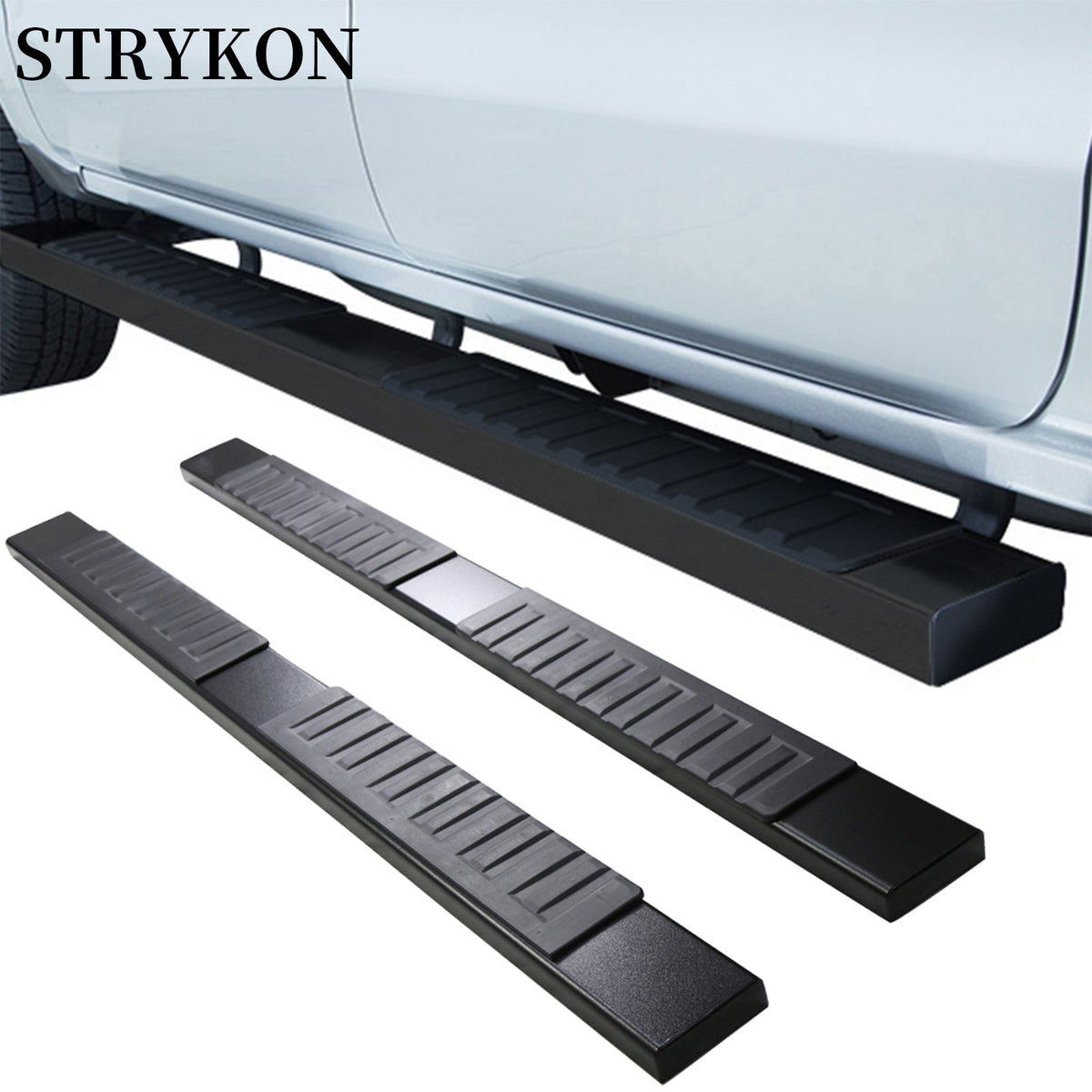 STRYKON 6" Side Step Bar Running Board For 2004-2013 Silverado Crew