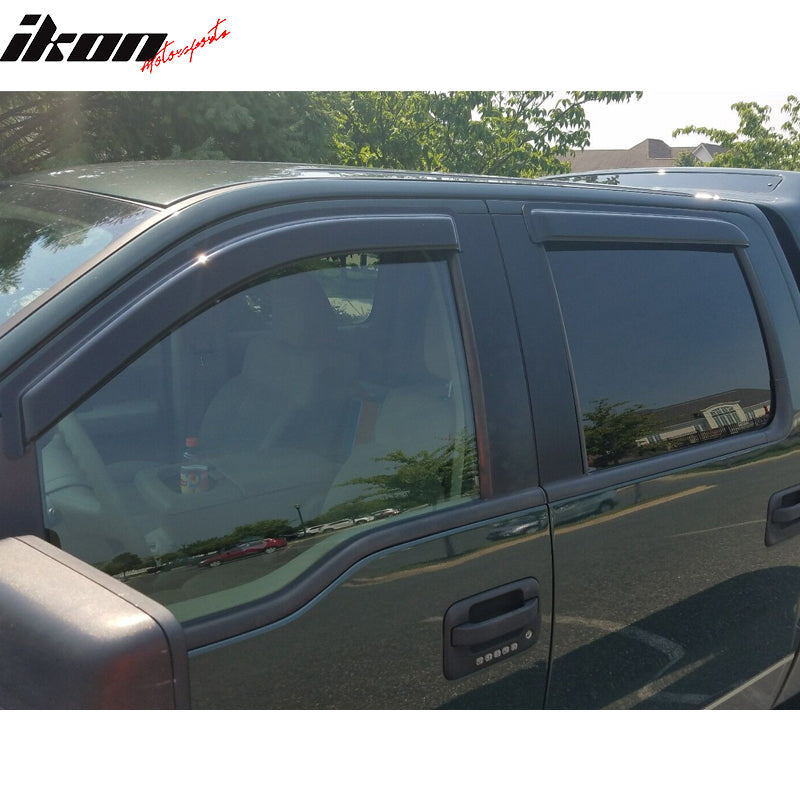 Visor Window Rain Guard for Ford F150 Extended Cab 2004-2014 Acrylic