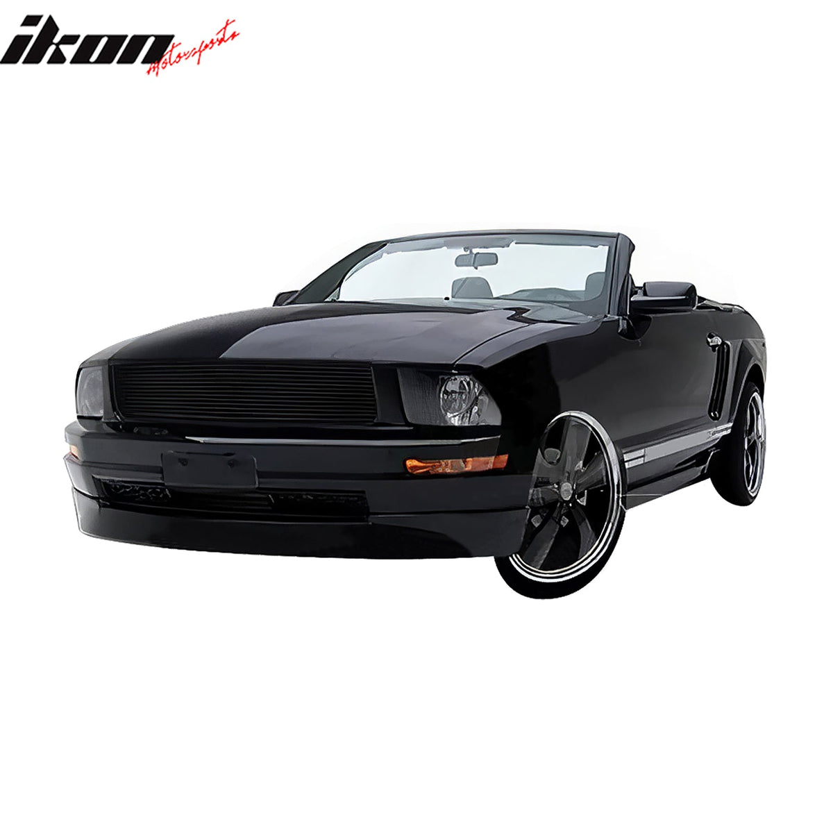 2005-2009 Ford Mustang V6 LX Front Bumper Mesh Grille Grill Trim Black