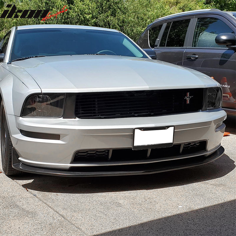 2005-2009 Ford Mustang V8 Type CV3 Black Front Bumper Lip PU