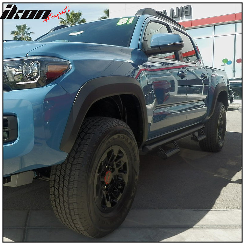 2005-2022 Toyota Tacoma Double OE Style Black Running Boards Steel