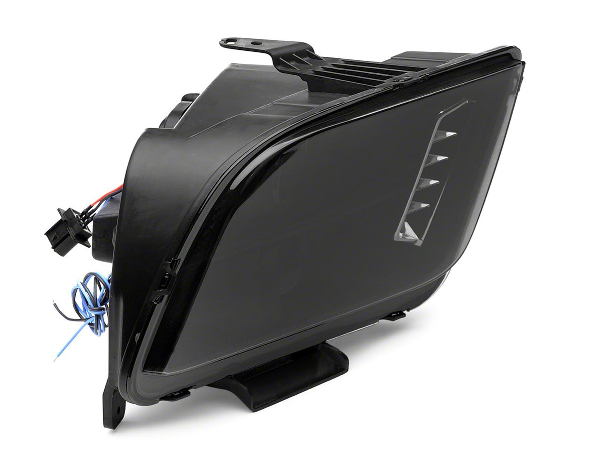 Raxiom Led Halo Projector Headlights; Black Housing; Smoked Lens (05-09 Mustang W/ Factory Halogen Headlights, Excluding Gt500)