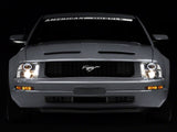 Raxiom Led Halo Projector Headlights; Chrome Housing; Clear Lens (05-09 Mustang W/ Factory Halogen Headlights, Excluding Gt500)