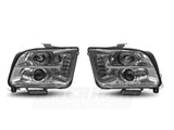 Raxiom Led Halo Projector Headlights; Chrome Housing; Clear Lens (05-09 Mustang W/ Factory Halogen Headlights, Excluding Gt500)