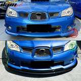 2006-2007 Subaru Impreza WRX STI Style Gloss Black Front Bumper Lip PP