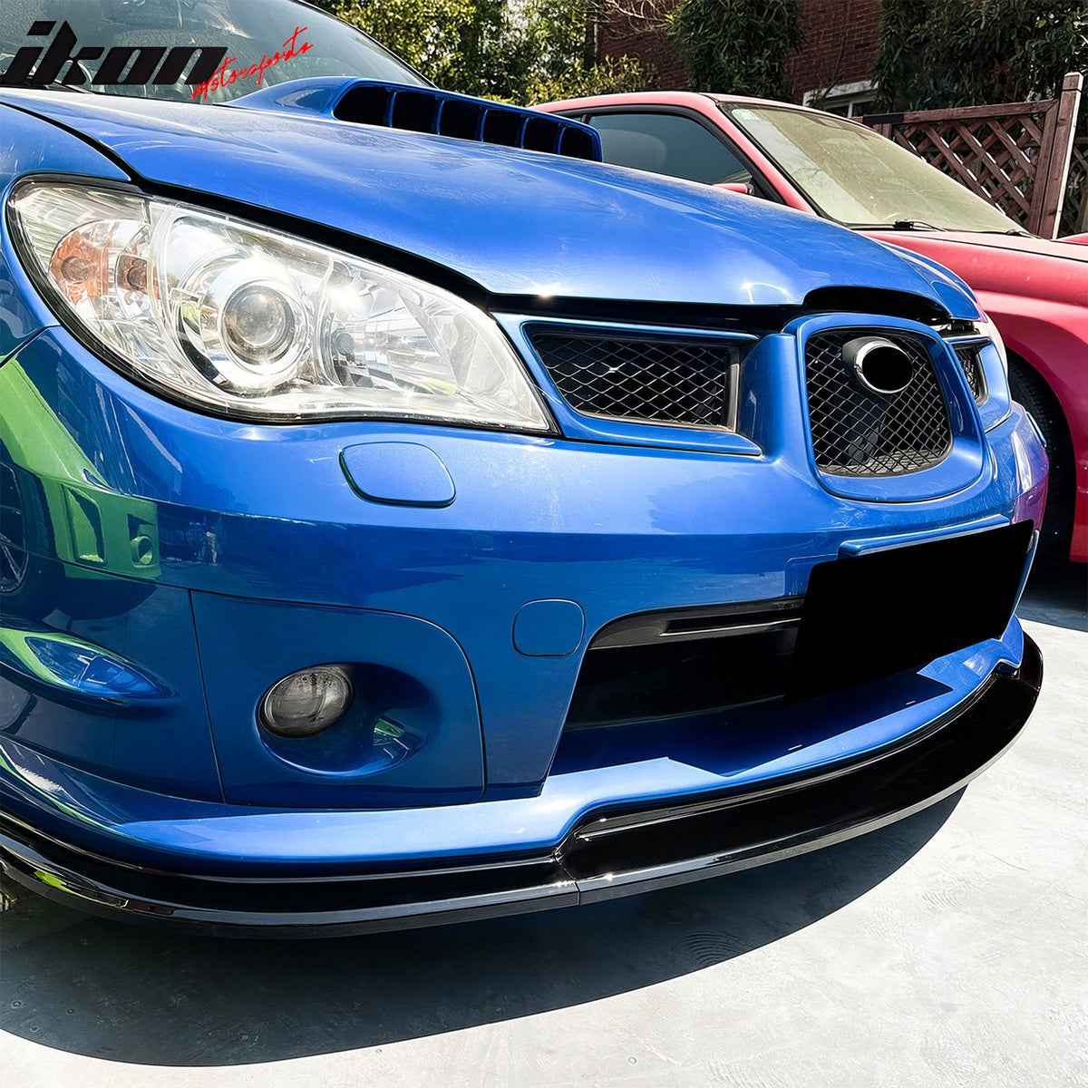 2006-2007 Subaru Impreza WRX STI Style Gloss Black Front Bumper Lip PP