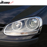 Headlight Bezels Cover Surround Rim for Volkswagen Golf 5 & Rabbit 2006-2009 Chrome ABS