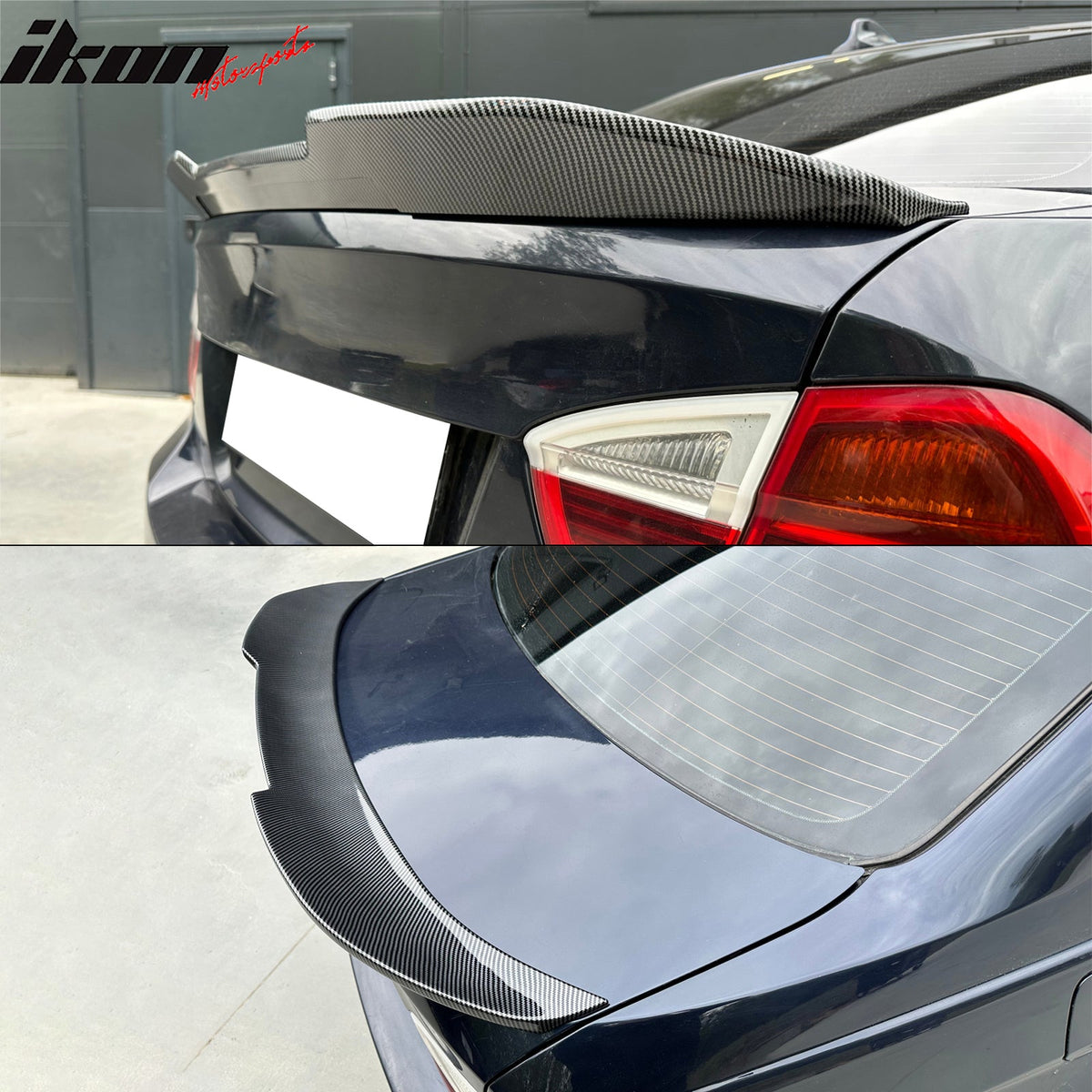 2006-2011 BMW E90 3-Series M3 PSM Carbon Fiber Print Trunk Spoiler ABS