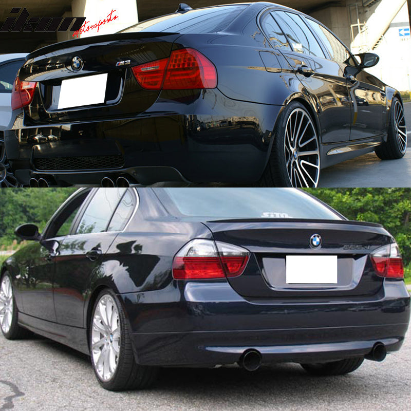 2006-2011 BMW E90 3 Series M3 Style Matte Black Rear Spoiler Wing ABS