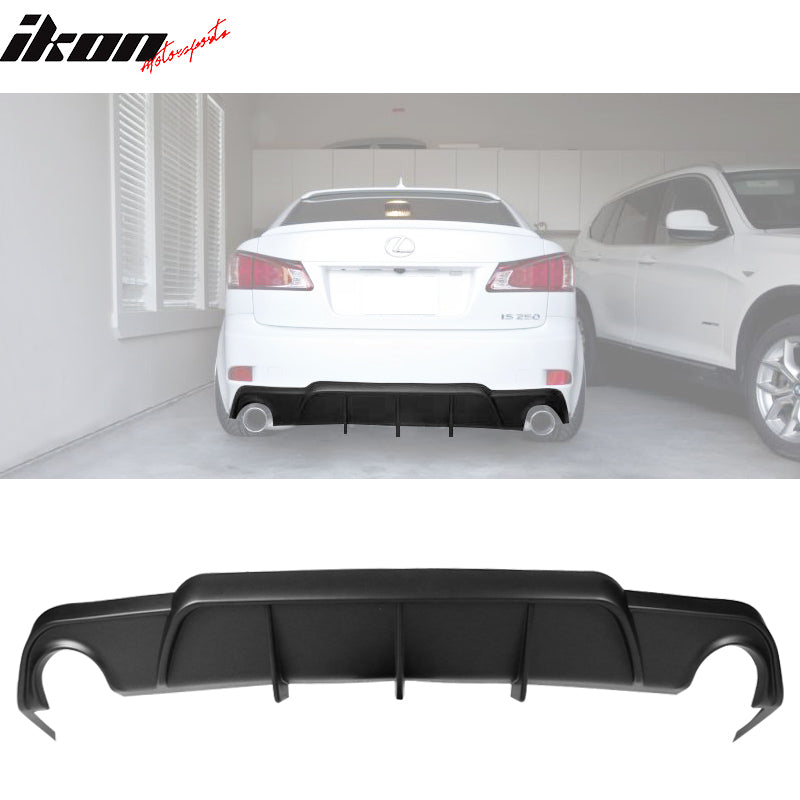 2006-2013 Lexus IS DMR Style Rear Diffuser Bumper Lip Bodykit Black PP