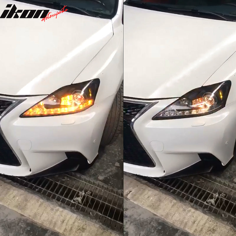 2006-2014 Lexus IS250 IS350 IS-F Facelift Style Headlights - Black