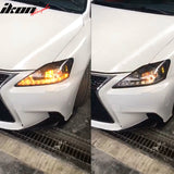 2006-2014 Lexus IS250 IS350 IS-F Facelift Style Headlights - Black