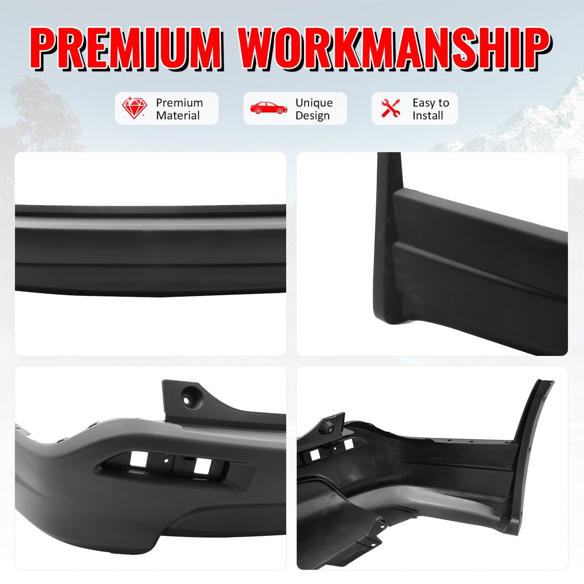 2007-2009 Honda CR-V CRV MD Style Rear Bumper Cover Replacement PP