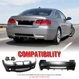 2007-2010 BMW E92 E93 3 Series M3 Style Front & Rear Bumper Cover PP