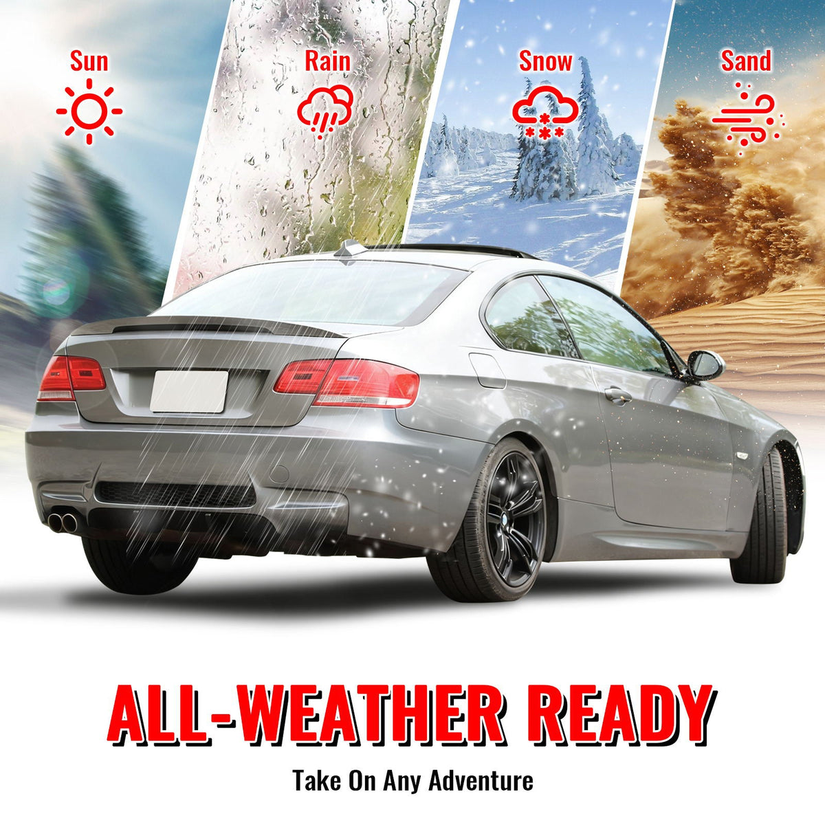 2007-2010 BMW E92 E93 3 Series M3 Style Front & Rear Bumper Cover PP