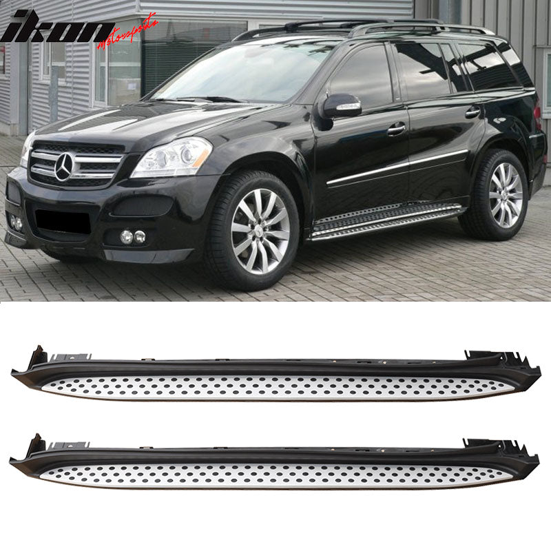 2007-2012 Benz X164 GL-Class OEM Style Black Silver Running Board