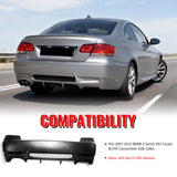 2007-2013 BMW E92 E93 3 Series M3 Style Unpainted Rear Bumper Cover PP