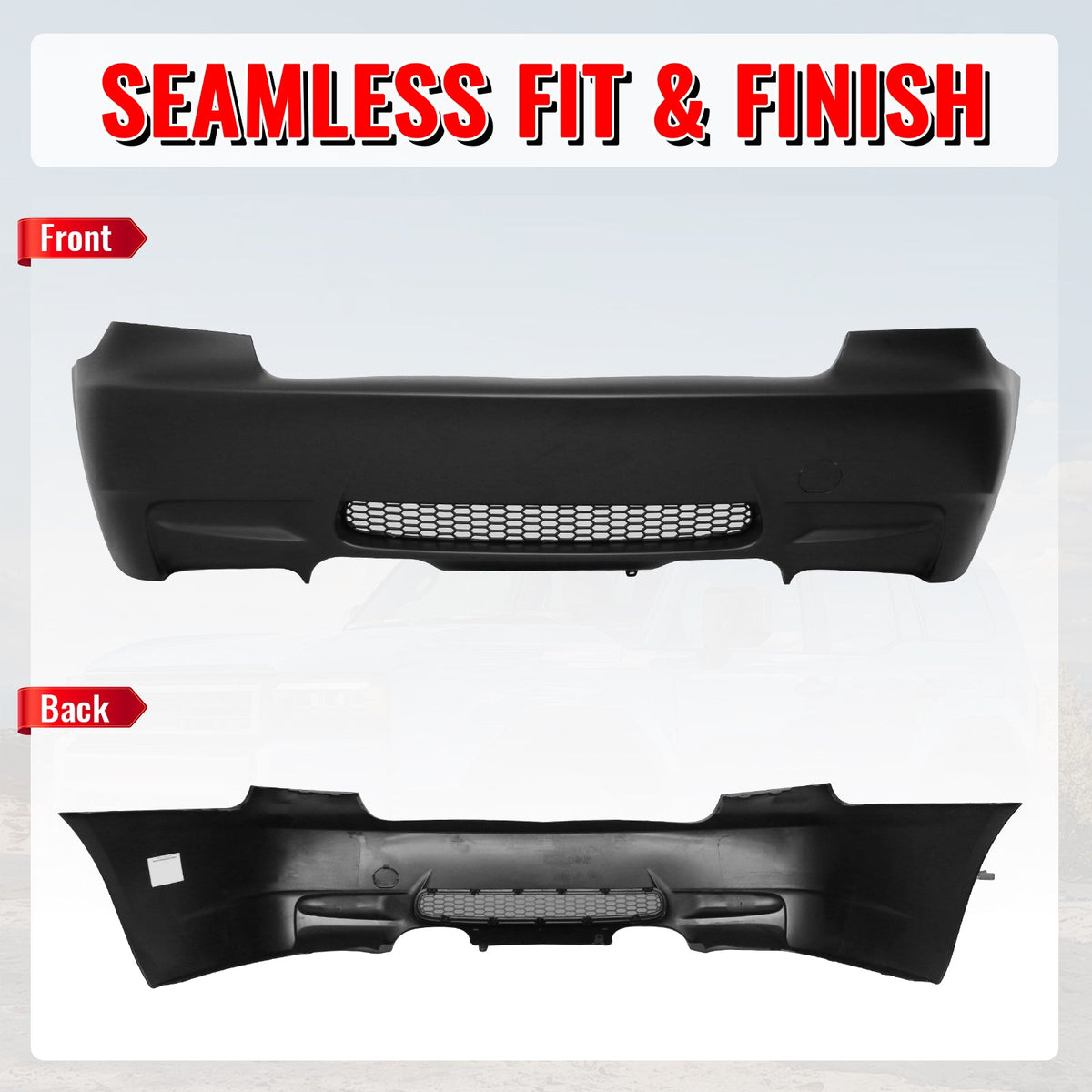 2007-2013 BMW E92 3-Series Coupe 2Dr M3 Style Rear Bumper Cover PP