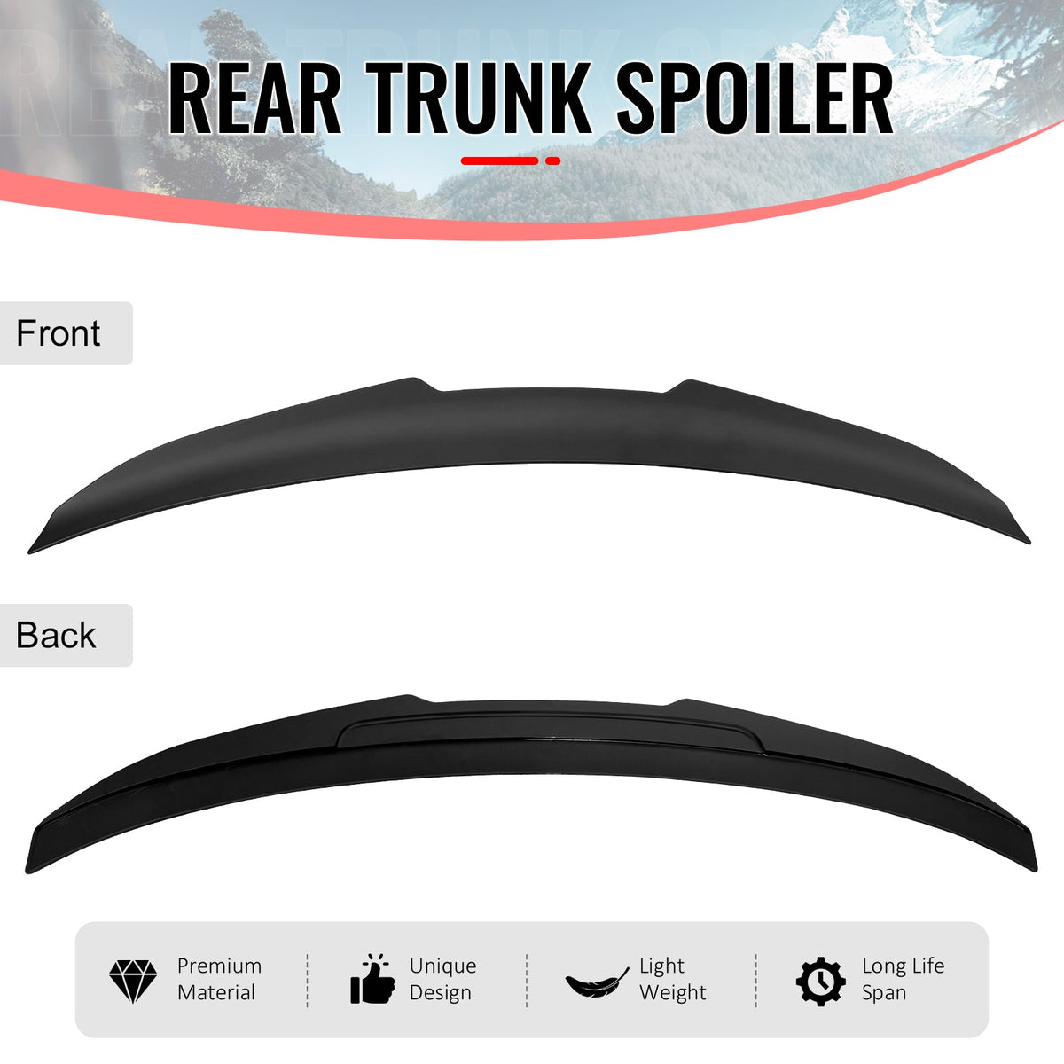 Trunk Spoiler for BMW E92 3-Series Coupe 2007-2013 PSM