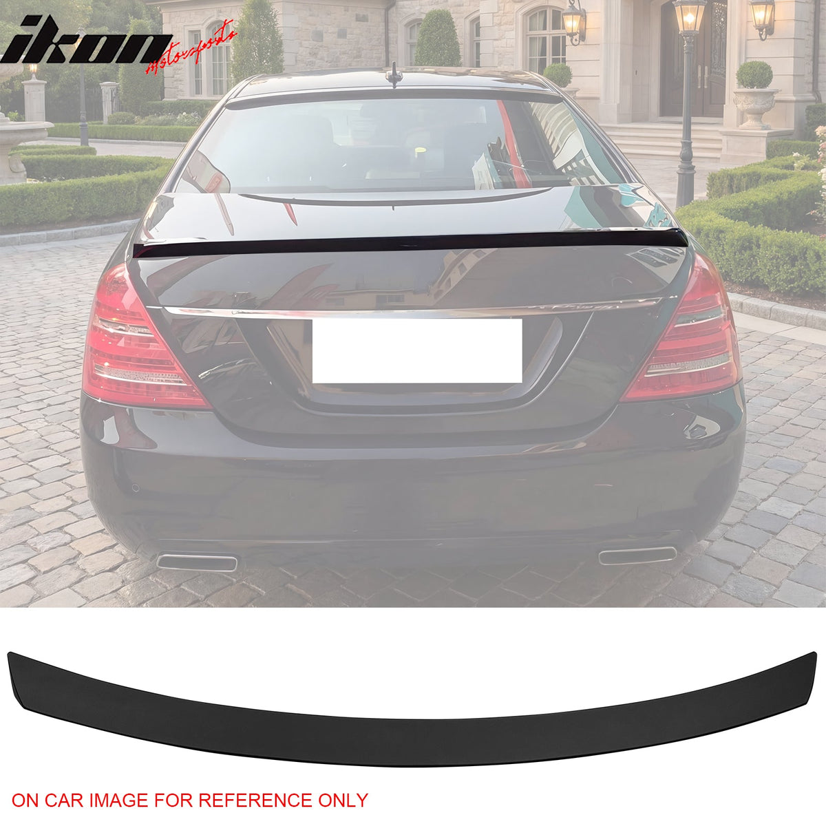 2007-2013 Benz W221 S-Class AMG Style Matte Black Trunk Spoiler ABS