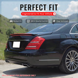 2007-2013 Benz W221 S-Class AMG Style Matte Black Trunk Spoiler ABS