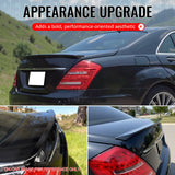 2007-2013 Benz W221 S-Class AMG Style Matte Black Trunk Spoiler ABS