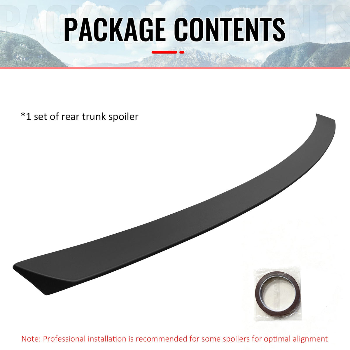 2007-2013 Benz W221 S-Class AMG Style Matte Black Trunk Spoiler ABS
