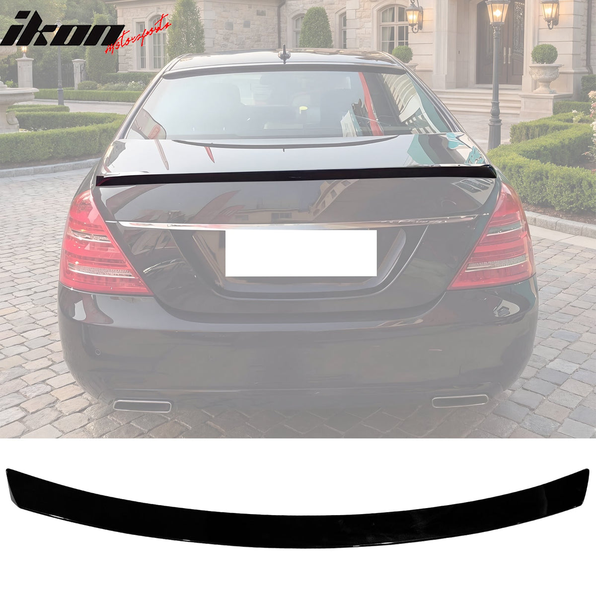 2007-2013 Benz W221 S-Class AMG Style Gloss Black Trunk Spoiler ABS