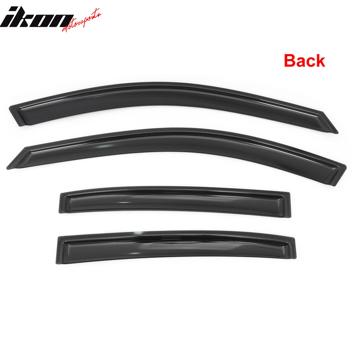 2008-2012 Honda Accord Sedan 4 Door Window Visor In Channel Rain Guard