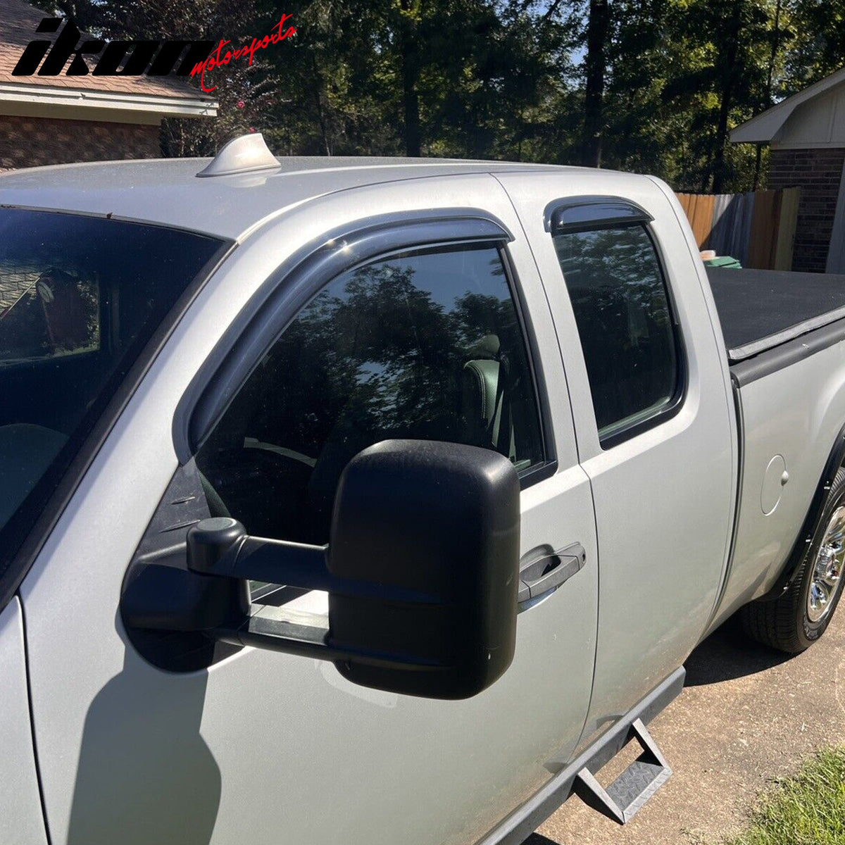 Visor Window for Chevy Silverado 2008-2013 Slim Style Smoke Tinted Acrylic