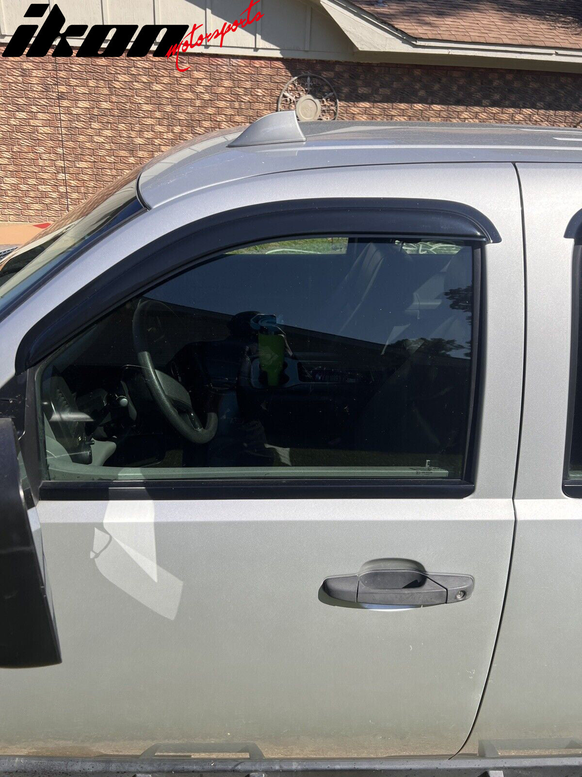 Visor Window for Chevy Silverado 2008-2013 Slim Style Smoke Tinted Acrylic