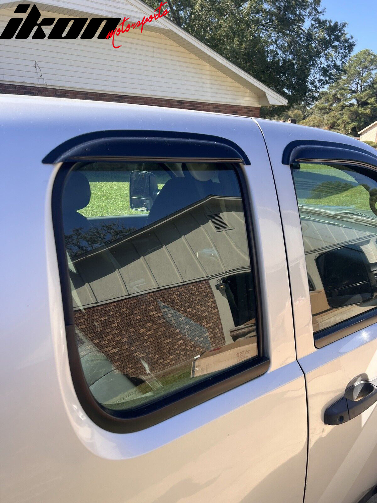 Visor Window for Chevy Silverado 2008-2013 Slim Style Smoke Tinted Acrylic