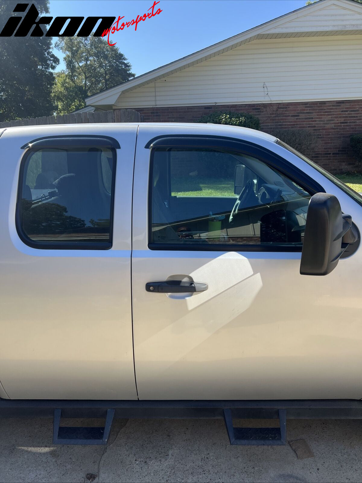 Visor Window for Chevy Silverado 2008-2013 Slim Style Smoke Tinted Acrylic