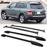 Fits 08-13 Highlander OE Black Roof Rack+Cross Bar Kit Luggage Carrier
