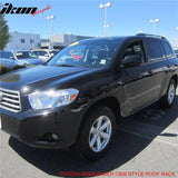 Fits 08-13 Highlander OE Black Roof Rack+Cross Bar Kit Luggage Carrier