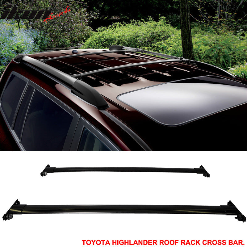 Fits 08-13 Highlander OE Black Roof Rack+Cross Bar Kit Luggage Carrier