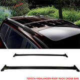 Fits 08-13 Highlander OE Black Roof Rack+Cross Bar Kit Luggage Carrier