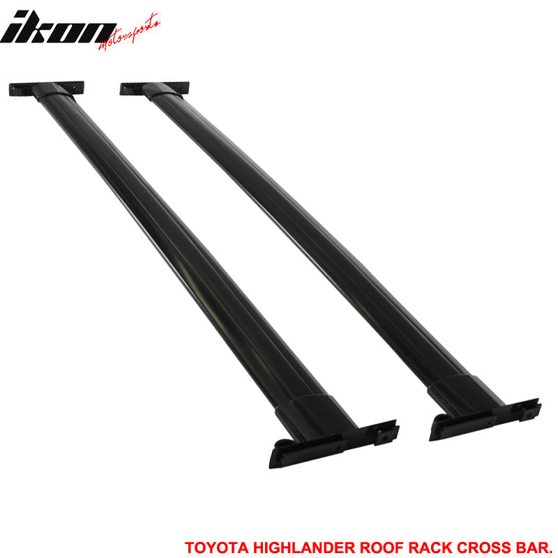 Fits 08-13 Highlander OE Black Roof Rack+Cross Bar Kit Luggage Carrier