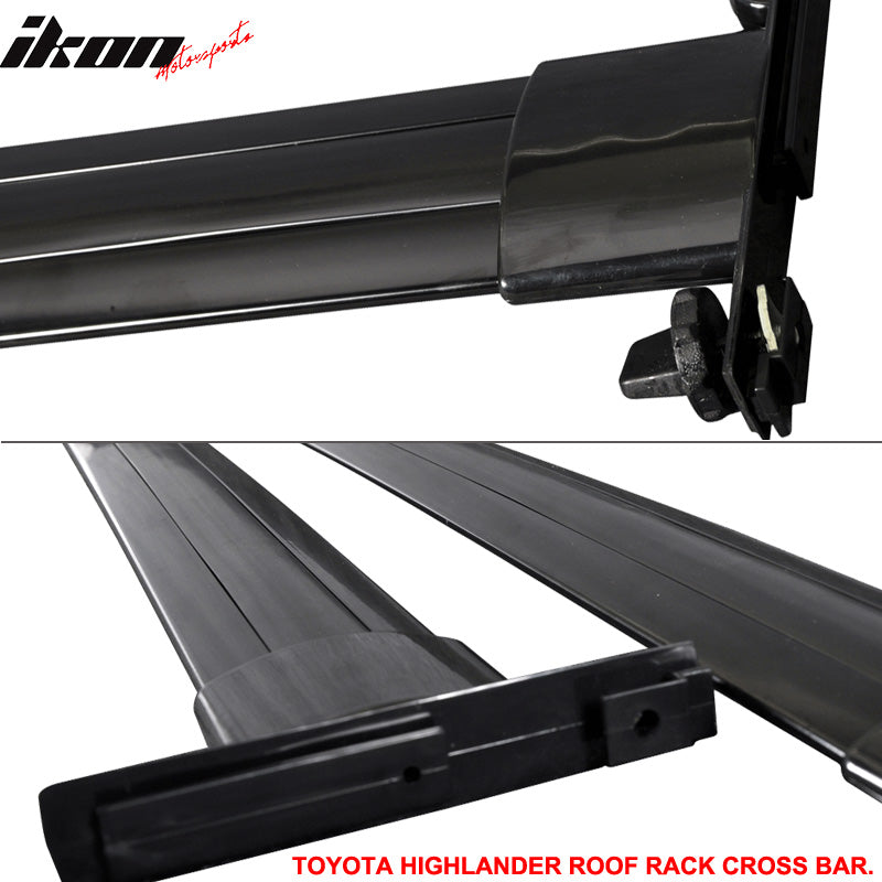 Fits 08-13 Highlander OE Black Roof Rack+Cross Bar Kit Luggage Carrier