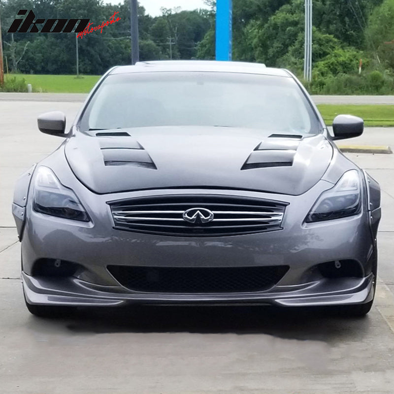 2008-2014 Infiniti G37 Coupe Q60 J Style Unpainted Front Bumper Lip PU
