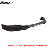 2008-2014 Infiniti G37 Coupe Q60 J Style Unpainted Front Bumper Lip PU